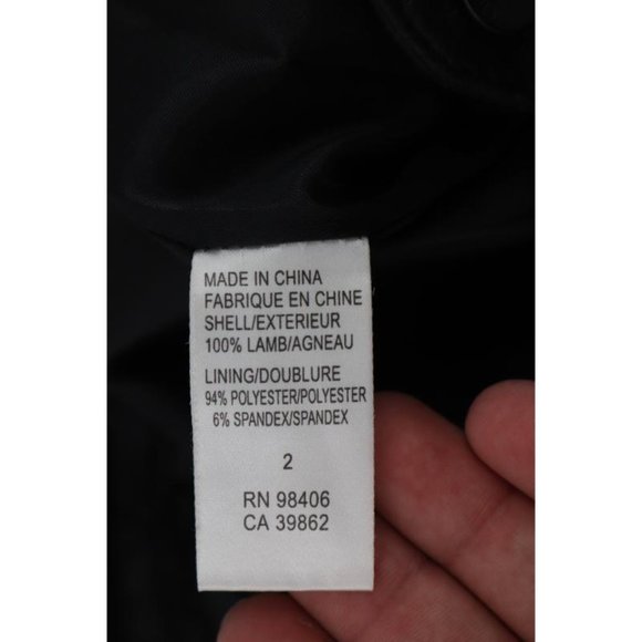 THEORY Lamb Leather Pants Size 2 Tirana Napalan black low rise jeans style - Picture 11 of 13